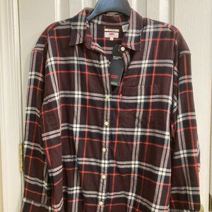 Levi Women's Relaxed Fit Flannel, Medium